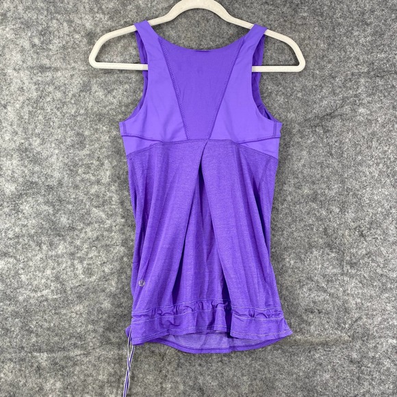 Lululemon Tank Top 4 Small Power Purple Run Ta Ta Topper Adjustable Workout - Picture 3 of 10